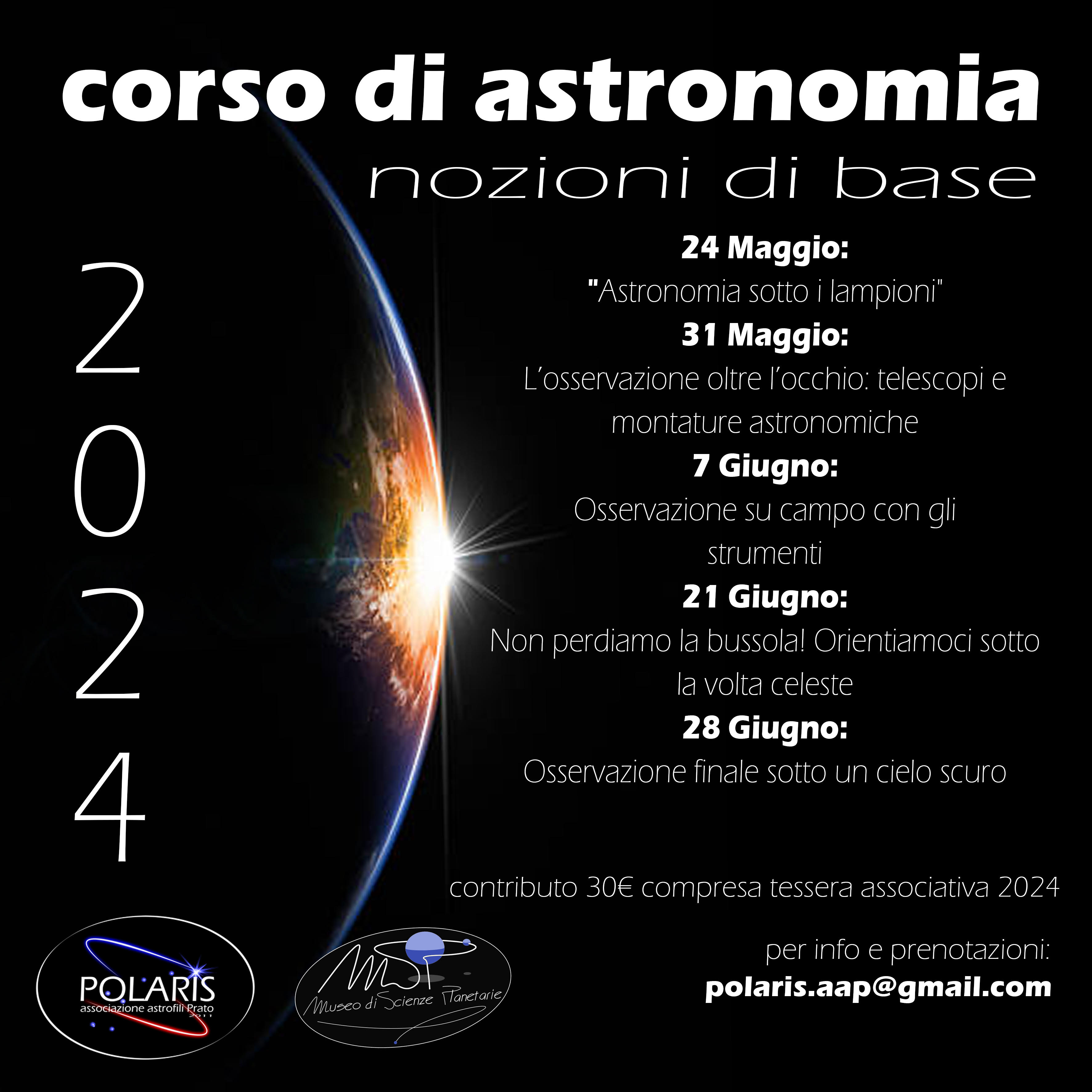 Corso di astronomia dell’associazione Polaris