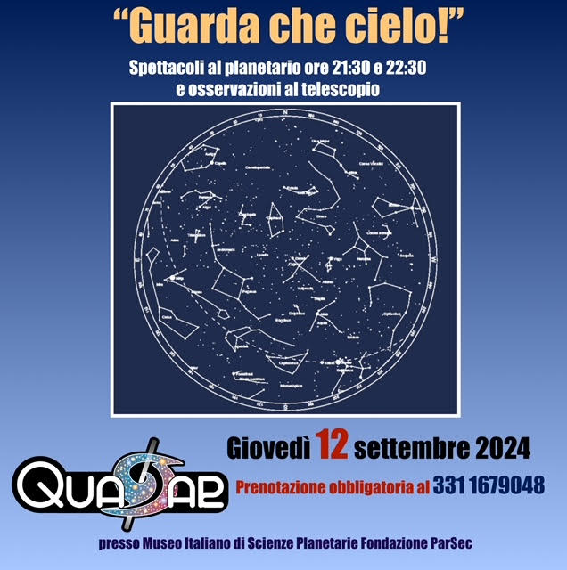 Guarda che cielo!, spettacoli al Planetario