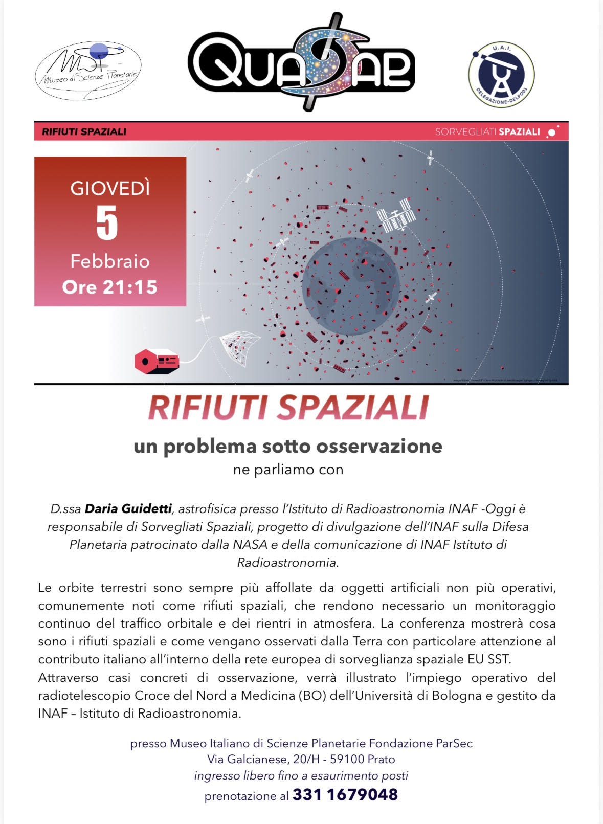 Rifiuti spaziali, un problema sotto osservazione