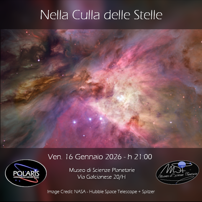 “Nella culla delle stelle”. Serata Polaris il 16 gennaio