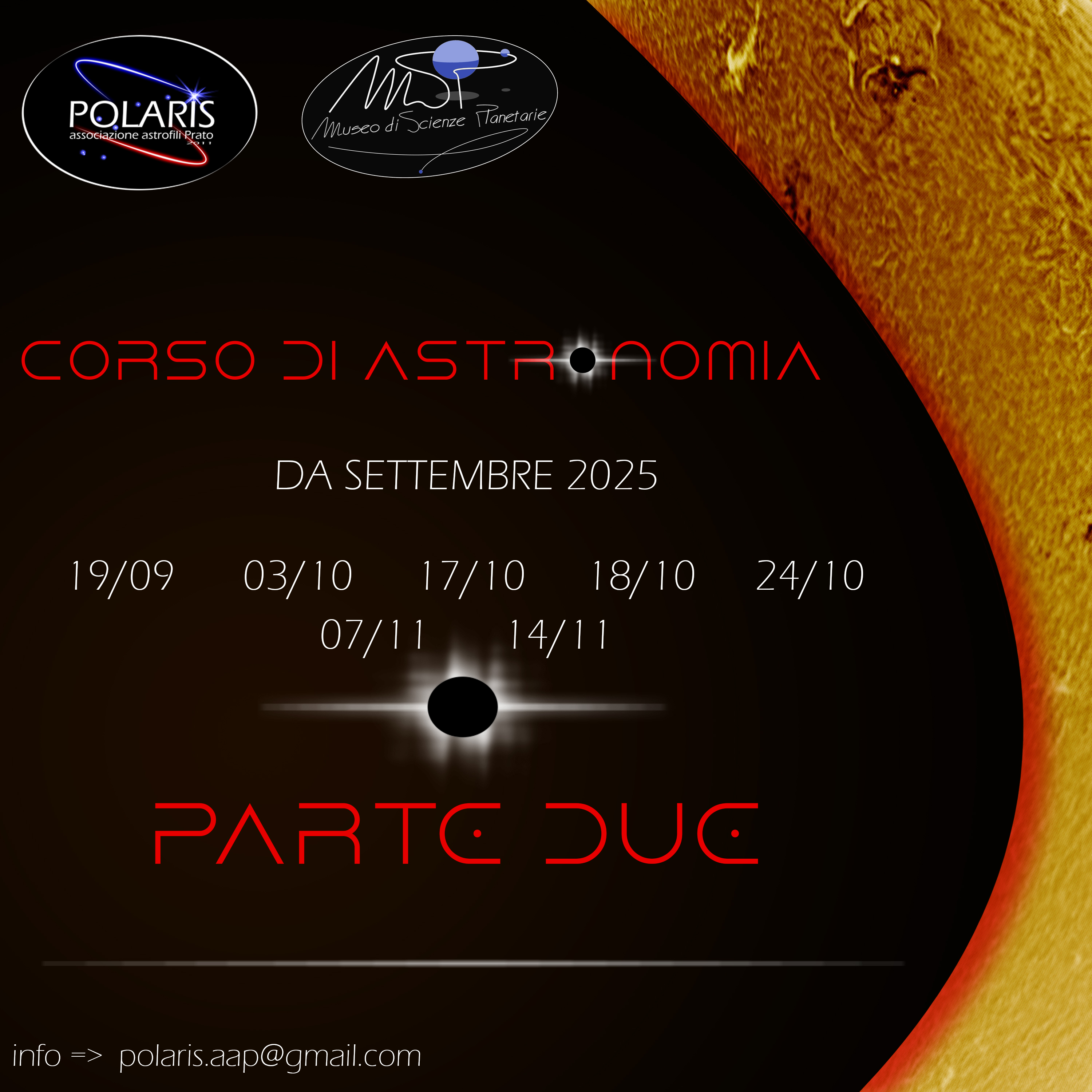 Corso di astronomia di Polaris, seconda parte