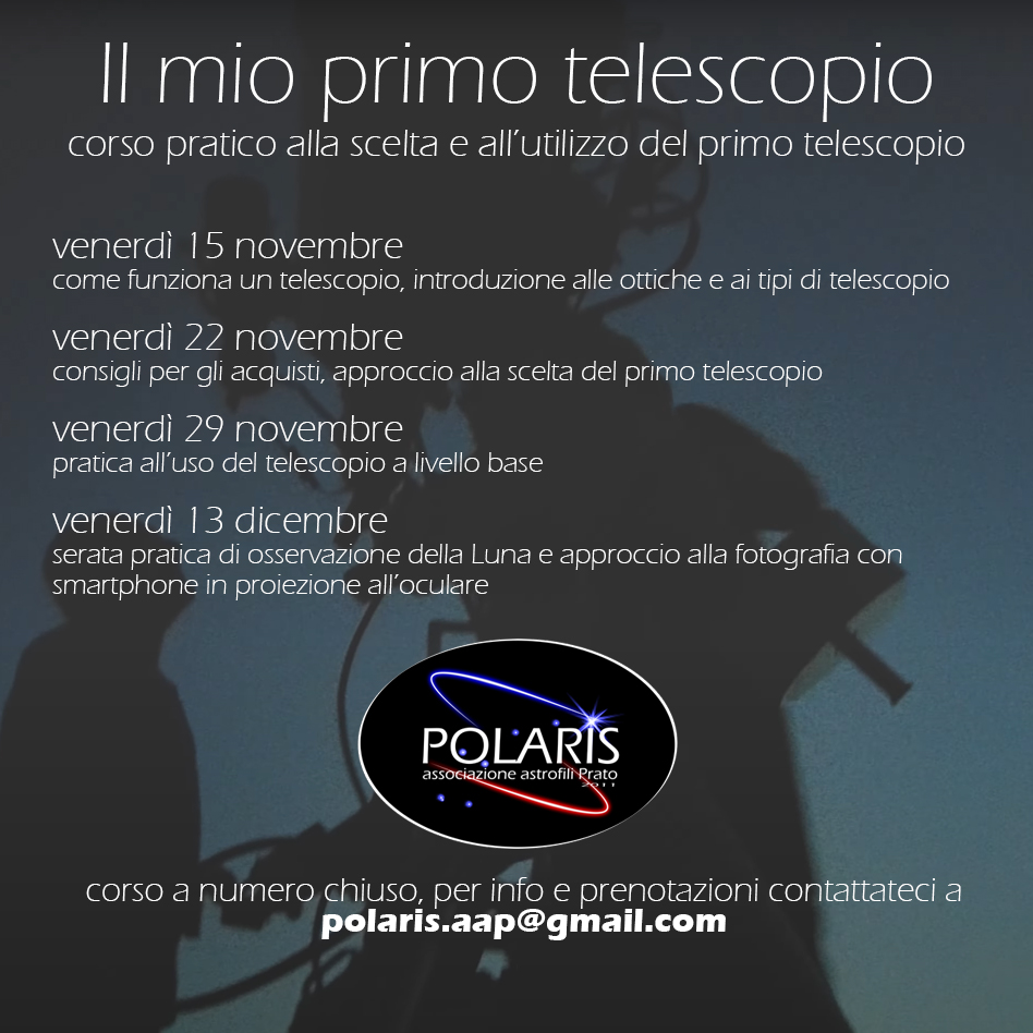Il mio primo telescopio, corso pratico alla scelta e all’utilizzo