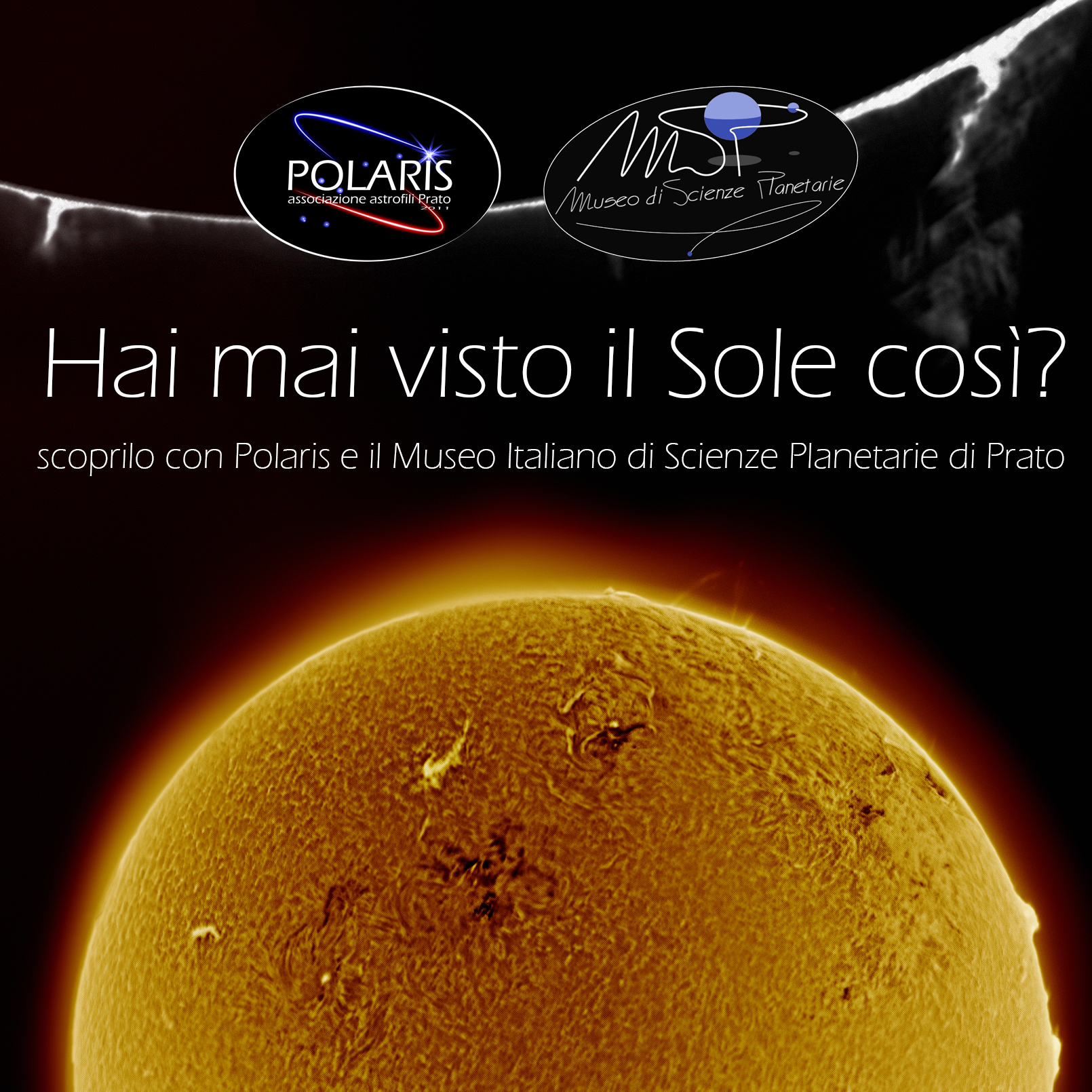Osservazione del Sole sabato 12 aprile con Polaris