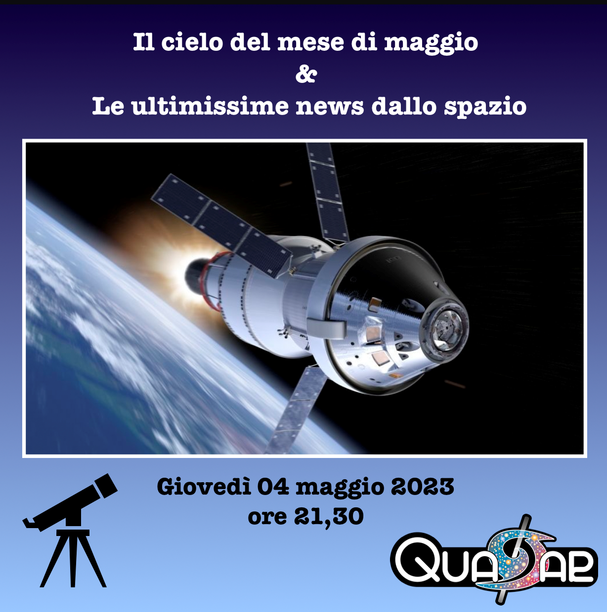 Quasar e il cielo del mese di maggio