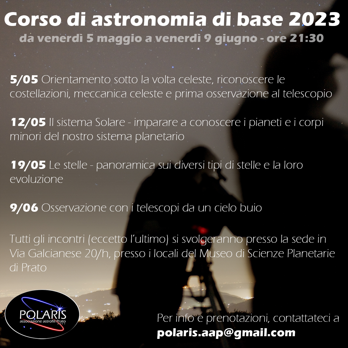 Corso astronomia di base con Polaris
